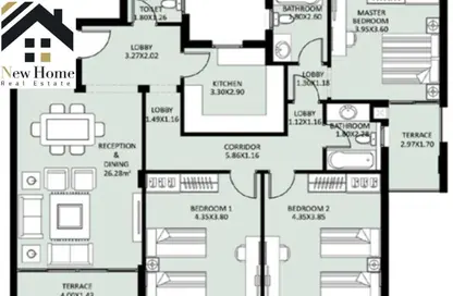 شقة - 3 غرف نوم - 3 حمامات للبيع في جايد ريزيدنس - كمبوندات التجمع الخامس - التجمع الخامس - مدينة القاهرة الجديدة - القاهرة