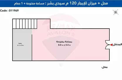 محل تجاري - استوديو - 1 حمام للايجار في شارع محمد نجيب - سيدي بشر - حي اول المنتزة - الاسكندرية