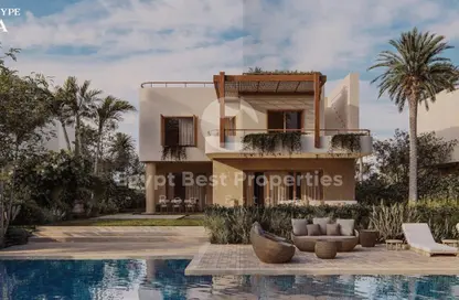 فيلا - 5 غرف نوم - 6 حمامات للبيع في رملة ليك سايد - قسم الضبعة - الساحل الشمالي