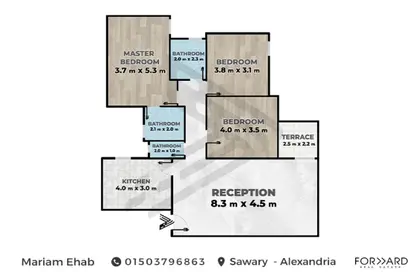 Apartment - 3 Bedrooms - 3 Bathrooms for sale in Sawary - Alexandria Compounds - Alexandria