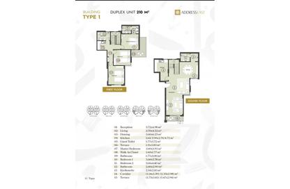 Duplex - 3 Bedrooms - 2 Bathrooms for sale in The Address East - 90 Street - The 5th Settlement - New Cairo City - Cairo