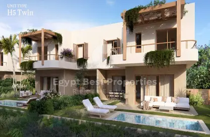 Chalet - 4 Bedrooms - 4 Bathrooms for sale in Ramla Lakeside - Qesm Ad Dabaah - North Coast