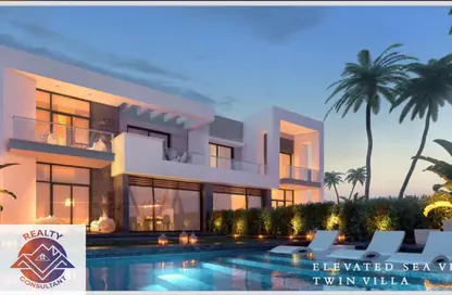 Twin House - 6 Bedrooms - 6 Bathrooms for sale in Gaia - Ras Al Hekma - North Coast