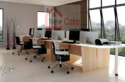 Half Floor - Studio - 2 Bathrooms for rent in Bank Center Street - South Teseen St. - The 5th Settlement - New Cairo City - Cairo