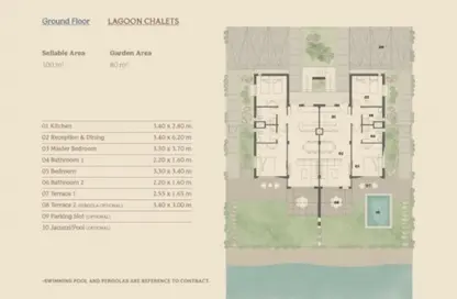 Chalet - 2 Bedrooms - 2 Bathrooms for sale in Al Masyaf - Ras Al Hekma - North Coast