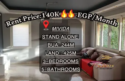 Villa - 3 Bedrooms - 5 Bathrooms for rent in Mivida - 5th Settlement Compounds - The 5th Settlement - New Cairo City - Cairo