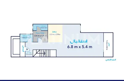 تاون هاوس - 3 غرف نوم - 2 حمامات للبيع في سيشور - راس الحكمة - الساحل الشمالي