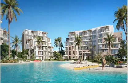 Chalet - 2 Bedrooms - 2 Bathrooms for sale in Ramla Lakeside - Qesm Ad Dabaah - North Coast