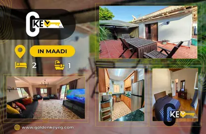 Roof - 2 Bedrooms - 1 Bathroom for rent in Sarayat Al Maadi - Hay El Maadi - Cairo