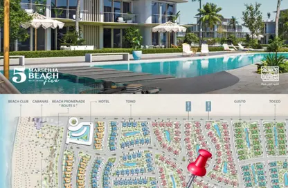 Townhouse - 3 Bedrooms - 3 Bathrooms for sale in Marseilia Beach 5 - Ras Al Hekma - North Coast