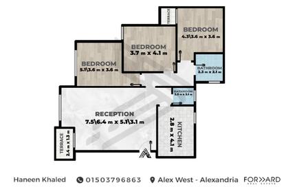 Apartment - 3 Bedrooms - 2 Bathrooms for sale in Alex West - Alexandria Compounds - Alexandria